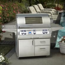 Fire Magic Echelon Diamond E790s 36-Inch Freestanding Propane Gas Grill With Single Side Burner & Magic View Window - E790s-4E1P-62-W image
