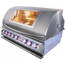 Cal Flame Top Gun 40-Inch 5-Burner Built-In Propane Gas Convection BBQ Grill With Rotisserie - BBQ18875CTG image