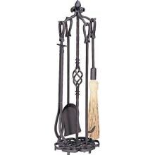 UniFlame 5-Piece Bronze Fireplace Tool Set With Horseshoe Handles - F-5803 image