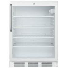 Summit 24-Inch 5.5 Cu. Ft. Commercial Rated Beverage Refrigerator - White - SCR600LBITB image