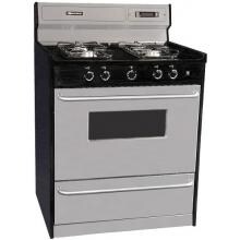 Summit Professional Series TNM23027BFKWY 30-Inch Freestanding Gas Range - Black