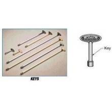Blue Flame 8 Inch Universal Size Fireplace Key - Polished Brass image