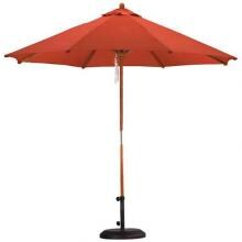 9 Ft Wood Patio Umbrella - Brick