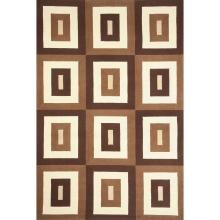 Sawgrass Mills 8 X 10 DuraCord Outdoor Rug - Geo Blocks Antique Brown