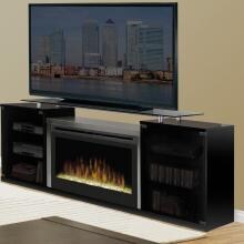 Dimplex Marana 75-Inch Electric Fireplace Media Console With Glass Embers - Black - SGFP-500-B
