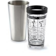 16-Ounce Glass Boston Cocktail Shaker With Stainless Steel Tumbler image