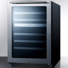 Summit Classic 46 Bottle Built-In/Freestanding Dual Zone Wine Cooler - Stainless Steel - CL24WC2