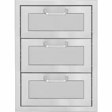 BBQGuys.com Kingston Panel Series 20-Inch Stainless Steel Triple Access Drawer image