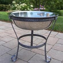 Oakland Living Stainless Steel Ice Bucket W/ Stand