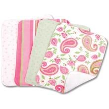 Trend Lab 4-Piece Burp Cloth Set - Paisley Park