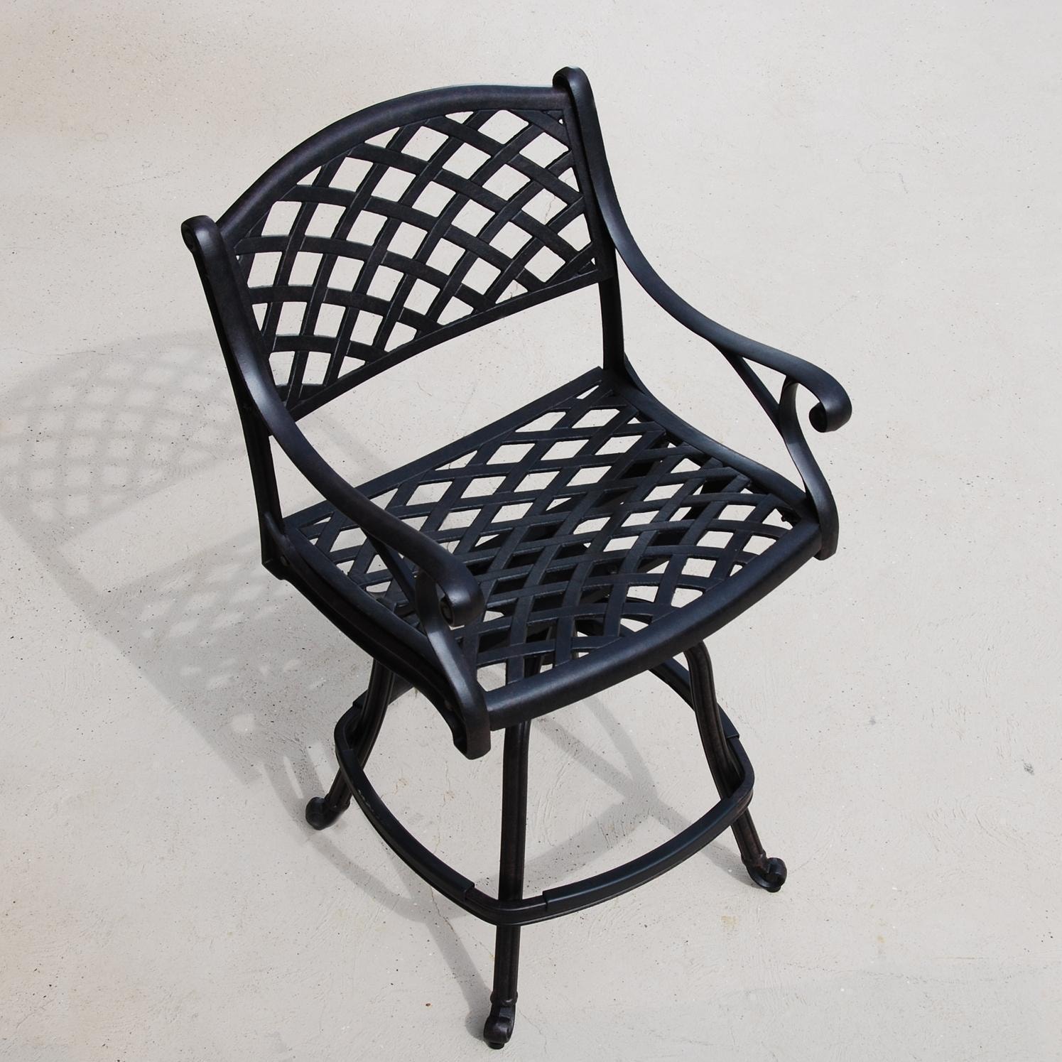 Heritage Cast Aluminum Counter Height Patio Bar Stool By Lakeview
