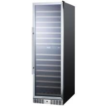 Summit 157 Bottle Freestanding Dual Zone Wine Cooler - Stainless Steel / Black Cabinet - SWC1965
