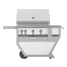 Hestan Deluxe 36-Inch Freestanding Propane Gas Grill W/ All Infrared Burners, Rotisserie, Worktop & Storage Drawer - Froth - GSBR36CX-LP-WH image