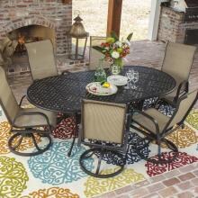 Lakeview Outdoor Designs Madison Bay Sling 6 Person Dining Set