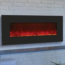 Amantii Wall Mount/Built-In 43-Inch Electric Fireplace - Black Glass - WM-BI-43