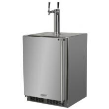 Marvel 24-Inch 5.74 Cu Ft. Left Hinge Outdoor Rated Dual Tap Beer Dispenser / Kegerator - MO24BTS2LS image
