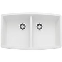 Blanco Performa 33 X 20 Silgranit II Equal Double Bowl Undermount Sink - White - 440071 image