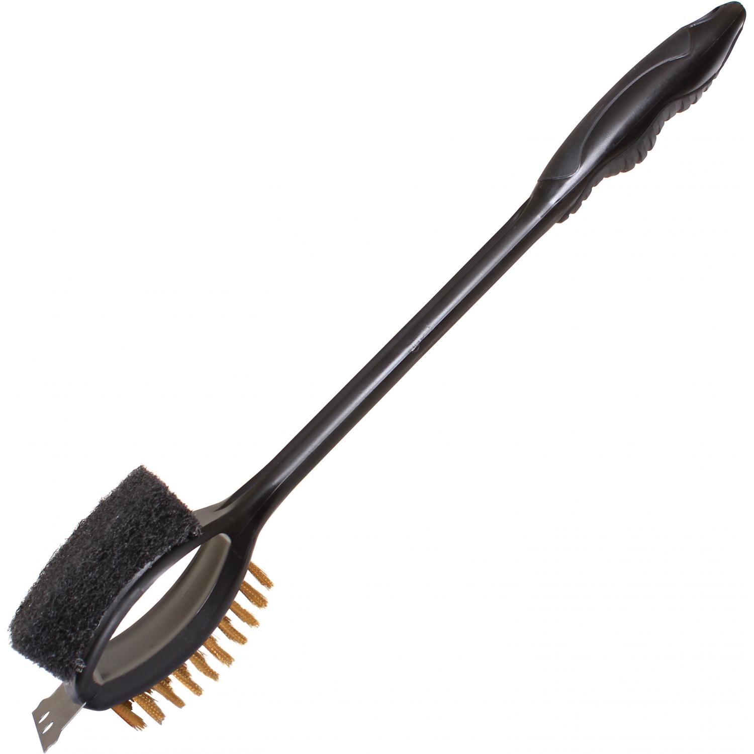 Outset Plastic Grill Brush With Pad 18 Inch BBQ Guys