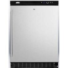 Summit 5.5 Cu. Ft. Outdoor Compact Refrigerator - Stainless Steel / Black Cabinet - SPR625OS