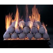 Rasmussen 24 Inch Natural FireBall Set With Vented Natural Gas Custom Embers Pan Burner - Match Light