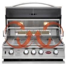 Cal Flame 32-Inch 4 Burner Convection Built-In Natural Gas Grill With Rotisserie (Ships As Propane With Conversion Fittings)
