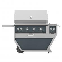 Hestan Deluxe 42-Inch Freestanding Propane Gas Grill W/ All Infrared Burners, Rotisserie & Double Side Burner - Pacific Fog - GSBR42CX2-LP-GG image
