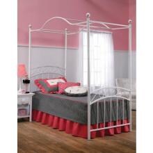 Hillsdale Emily White Metal Canopy Bed Set Without Frame - Twin - 11180BTWP image