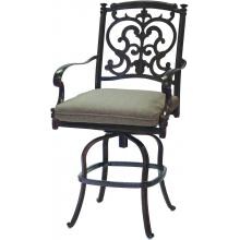 Darlee Santa Barbara Cast Aluminum Patio Counter Height Swivel Bar Stool - Antique Bronze