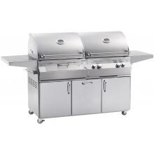 Fire Magic Aurora A830s 46-Inch Freestanding Natural Gas With One Infrared Burner And Charcoal Combo Grill With Rotisserie - A830s-6LAN-61-CB image