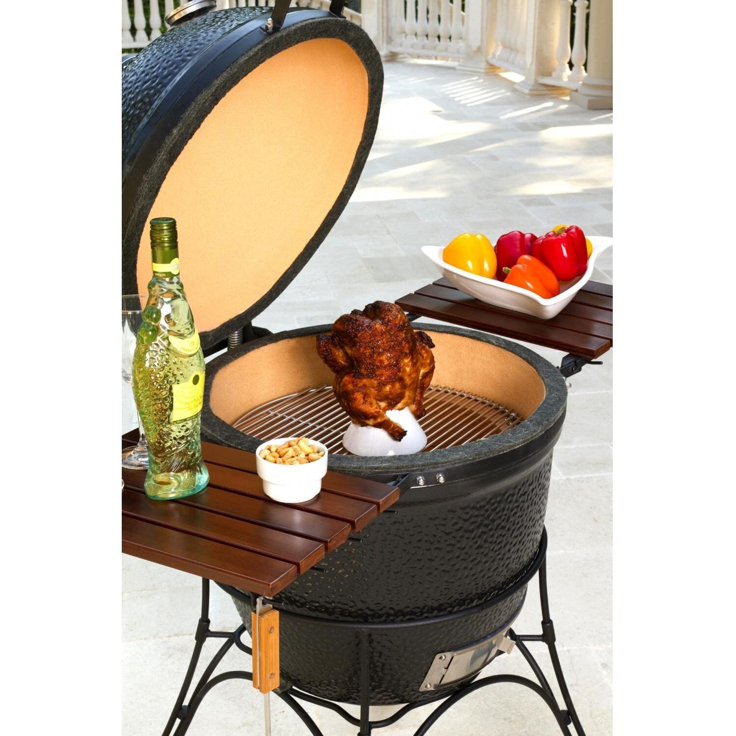 Kamado Joe BigJoe Ceramic Grill On Cart Black BBQ Guys