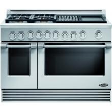 DCS Professional 48-Inch 4-Burner Dual Fuel Range With Grill & Griddle By Fisher Paykel - RDV-484GG-L