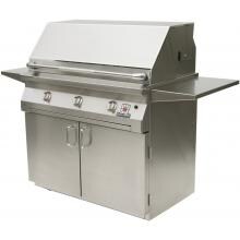 Solaire 42 Inch All Infrared Freestanding Natural Gas Grill On Standard Cart - SOL-IRBQ-42CIR-NG image