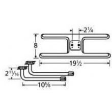 Stainless Steel H Twin, Centered, 2.25 Inch Offset Burner 11002-71102 image