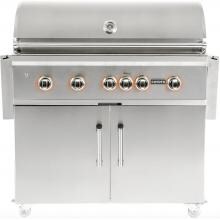 Coyote S-Series 42-Inch 5-Burner Freestanding Propane Gas Grill With RapidSear Infrared Burner & Rotisserie - C2SL42LP + C1S42CT image