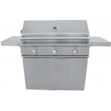Caliber CrossFlame Silver 35-Inch Freestanding Propane Gas Grill With Rotisserie image