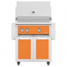 Hestan 30-Inch Freestanding Propane Gas Grill W/ All Infrared Burners & Rotisserie On Double Door Tower Cart - Citra - GSBR30-LP-OR image