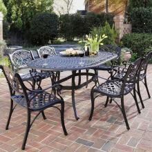 Home Styles Biscayne Aluminum 6 Person Dining Set
