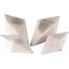 Peterson Real Fyre Decorative Geo Shapes Ivory 4-Sided Diamond Set - Set Of 4 image