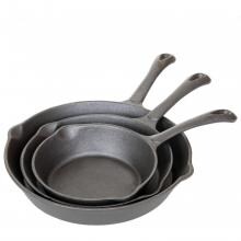 Cajun Classic 3-Piece Seasoned Cast Iron Skillet Set - GL10497S image