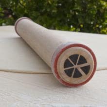 Pizzacraft Wood Rolling Pin With Silicone Guide Rings