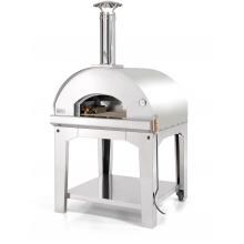 Fontana Forni Forno Toscano Marinara 39-Inch Wood-Fired Pizza Oven On Cart - Stainless image