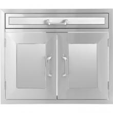 BBQGuys.com Kingston Panel Series 30-Inch Stainless Steel Double Door & Single Drawer Combo image