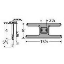 Cast Iron H Twin, Centered, 2.25 Inch Offset Burner 20902-70201 image