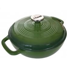 Lodge Dutch Ovens 3 Quart Island Spice Cast Iron Enamel Dutch Oven, Gradated Green - EC3D53