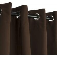 Sunbrella Outdoor Curtain With Grommets By Hatteras Outdoors - 52 1/2 X 108 Inch - Bay Brown