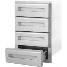 BBQ Guys Roma Series 14 Inch Quadruple Access Drawer