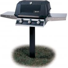 MHP Tri-Burn W3G4DD Natural Gas Grill With SearMagic Grids On In-Ground Post image