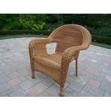 Oakland Living Resin Wicker Patio Dining Chair - Natural