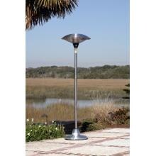 Fire Sense 700/800/1500 Watt Round Electric Halogen Patio Heater - Stainless Steel