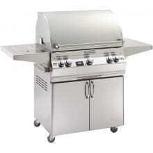Fire Magic Aurora A660s Natural Gas Grill With Single Side Burner And Rotisserie On Cart